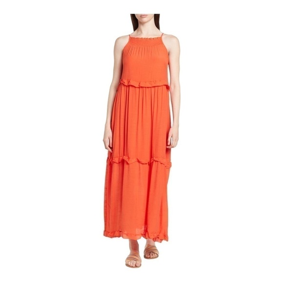 𝅺bobeau women's tiered maxi dress in MAGENTA - Picture 1 of 13